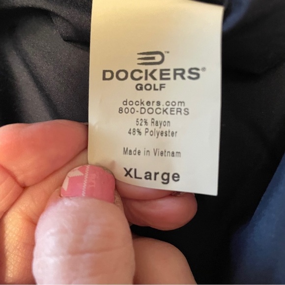 DOCKERS Golf Checkered Pullover Windbreaker-Size XL-Rain Lining - Picture 11 of 11
